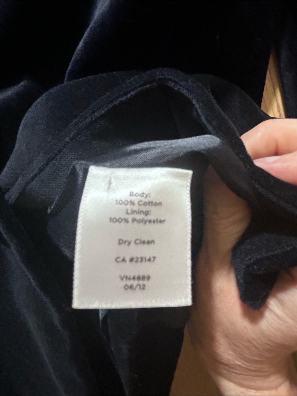 Talbots Women's Blue Velvet Button-Front Jacket - Picture 4 of 4